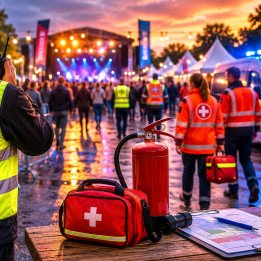 Mission événement sur mesure — préparation des risques, évacuation, premiers secours, coordination et scénarios d’urgence.