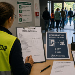 Kit observateurs — exercice d’évacuation